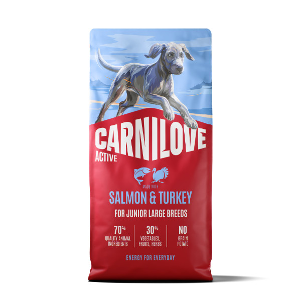 Carnilove Active Salmon & Turkey Dog Food for Junior Large Breeds 12kg