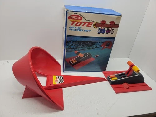 Rare Original Tonka Tote Deluxe Racing Set With Box