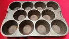 Vintage Wagner Ware Cast Iron 11 Cup Popover Pan #1337 Style S CHROME 22w6