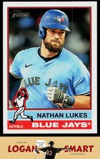 Nathan Lukes 2025 Topps Heritage #601 Toronto Blue Jays