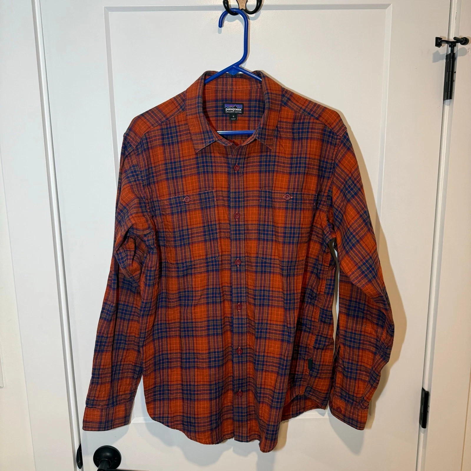 Patagoia Pima Cotton Plaid Flannel Button Down Shirt. Casual, Preppy, Outdoor.