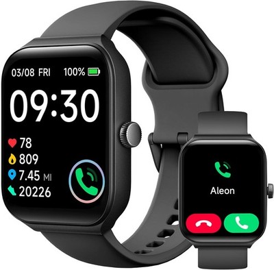 TOOBUR Smartwatch Herren Damen mit Telefonfunktion, Fitnessuhr mit 100 Sports