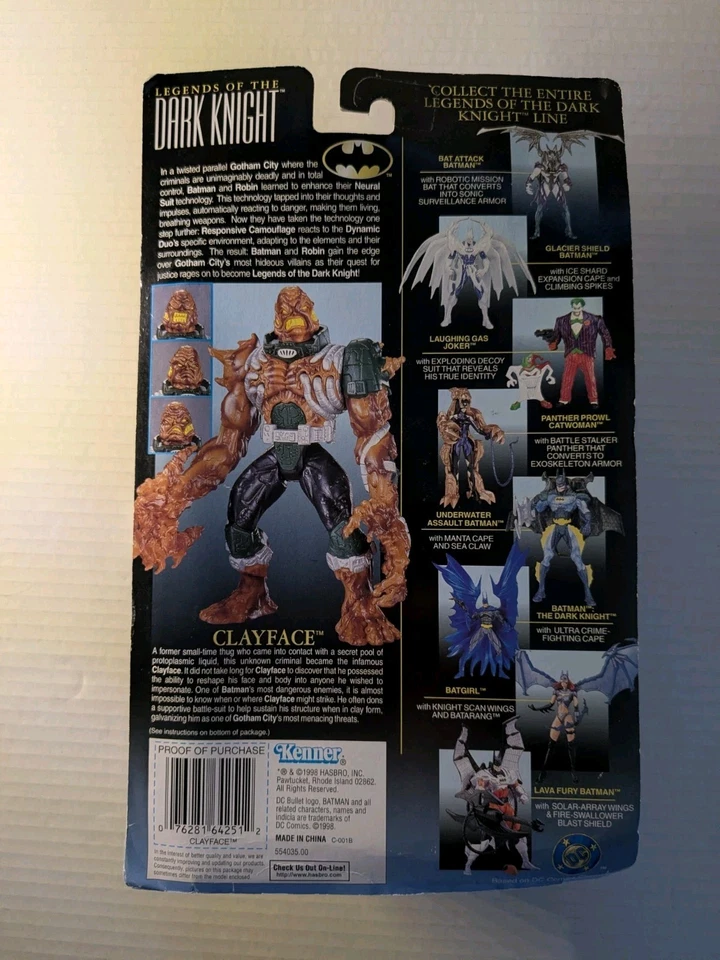 Legends of Dark Knight 高级收藏系列 CLAYFACE 公仔 Kenner 1998 全新带盒 — 第 4/4 张图片