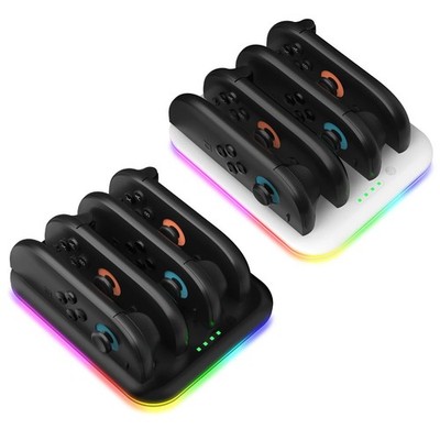 JYS JYS-NS2303 Switch2 Joy-Con 4-in-1 Charging Dock Type-C Fast Charging LED...