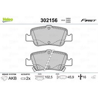 Valeo BremsbeläGe Bremsbelegsatz Hinten System Akebono FüR Toyota Auris