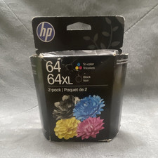 HP Genuine 64/64XL Inkjet Ink Cartridges 2-Pack Black  Tri-Color