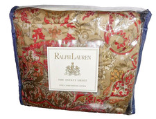 Ralph Lauren Randolph Red Paisley King Duvet/Comforter Cover New Galahad RARE 