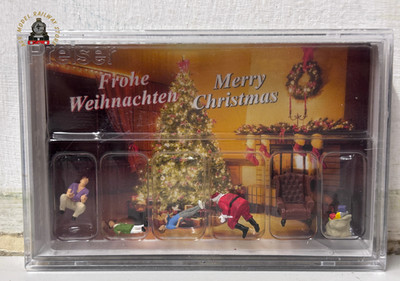 Preiser 10763 Weihnachtsmann mit Mutter & Kindern (4) exklusives Figurenset