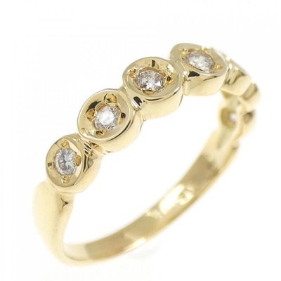 Authentic K18YG Diamond Ring 0.12CT #230-000-295-7516
