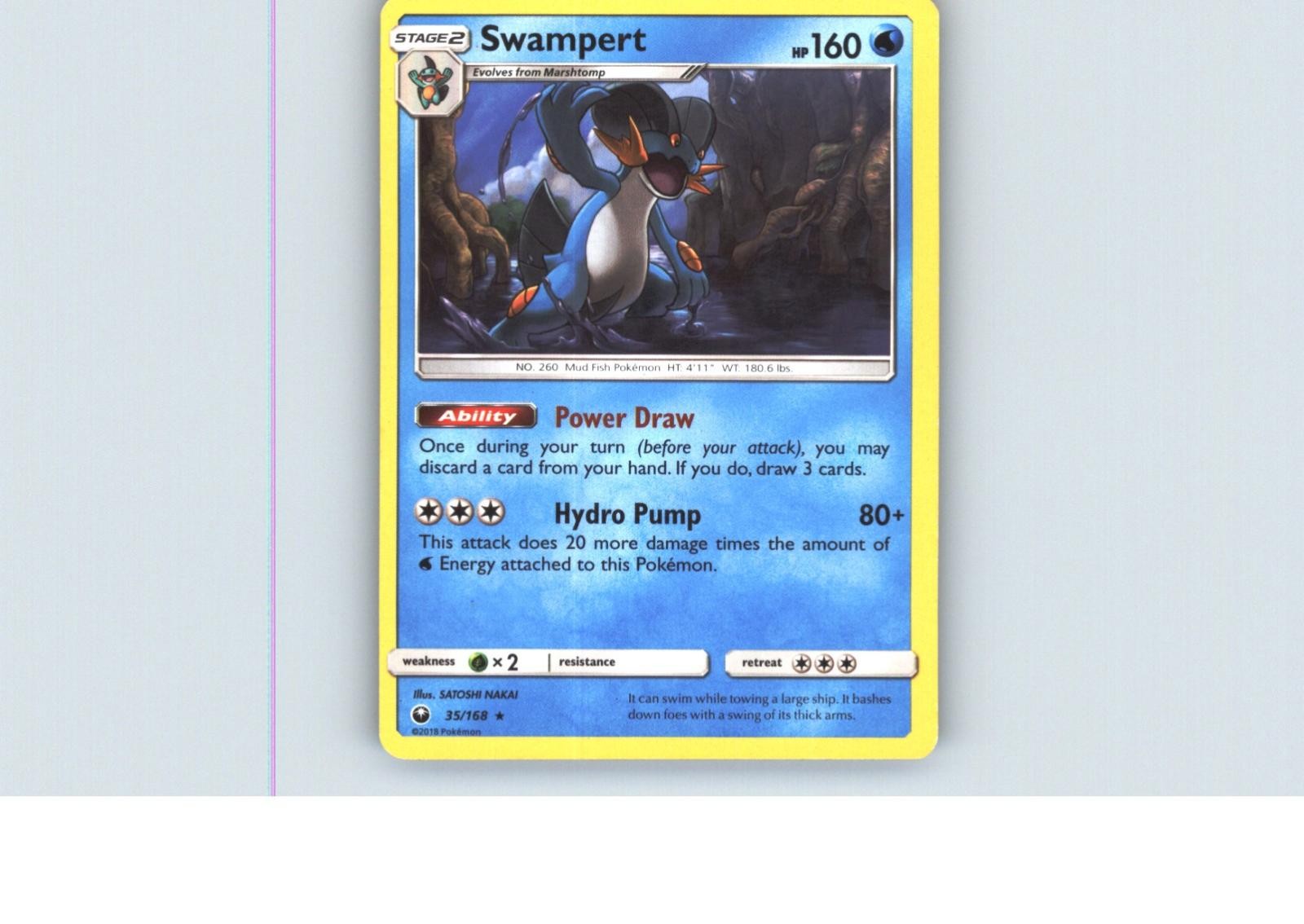 Swampert 35/168 Rare Celestial Storm Pokemon Near Mint