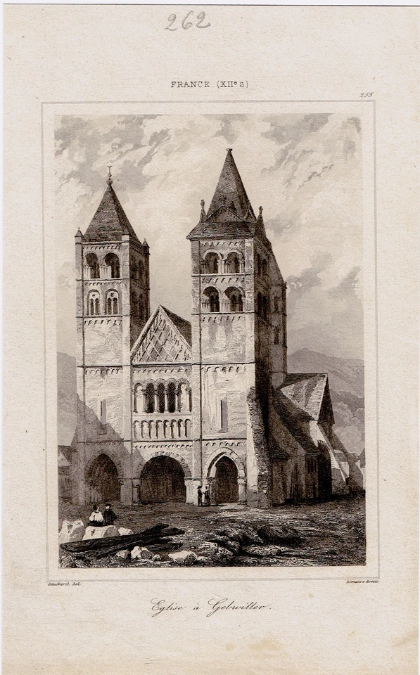 LY72-CINQ GRAVURES ORIGINALES- ALSACE-MULHOUSE-GEBWILLER-MULHAUSEN-XIXème SIÈCLE - Photo 4/4