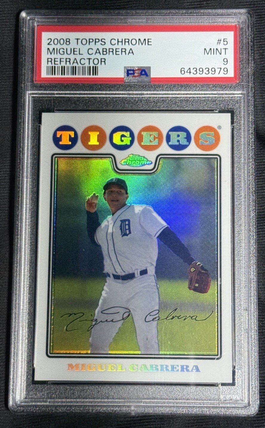 2008 Topps Chrome Refractor Miguel Cabrera #5 PSA 9 MINT