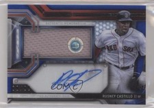 2016 Topps Strata Clearly Authentic Relics Blue /99 Rusney Castillo Auto 0f5t