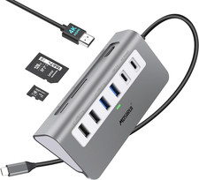 USB C Hub 9 in 1 Multiport Docking Station 4K HDMI USB C USB A SD TF 100W PD