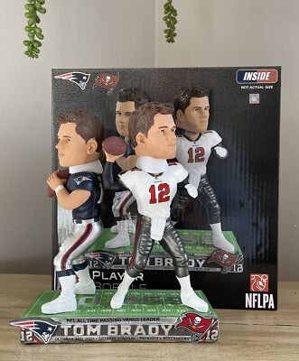 TOM BRADY New England Patriots NFL Passing Yards Record Bobblehead #/412 NIB!
