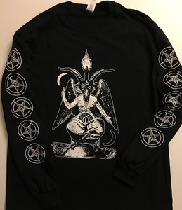 BAPHOMET-Longsleeve-T-shirt-Satanic-Clothing-Satan-Satanism-EVIL-pentagram-S-XL