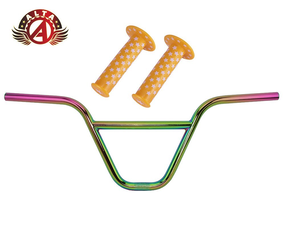 ALTA BMX CHROMOLY Z-Bar Handlebar OIL SLICK W/ WHITE STARS BMX