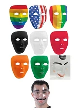 AMSCAN PLASTIC MASK COSTUME PARTY ONE SIZE - PICK & CHOOSE
