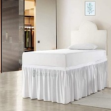 Dorm Room Bed Skirt Twin XL-College Dorm Bed Skirt-Extra Long Dorm Room Bed S...