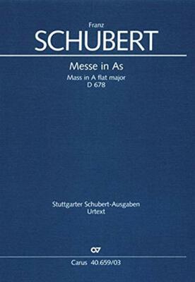 Vocal Score SCHUBERT Mass in Ab Major D678 Carus-Verlag URTEXT Schubert-Ausgaben