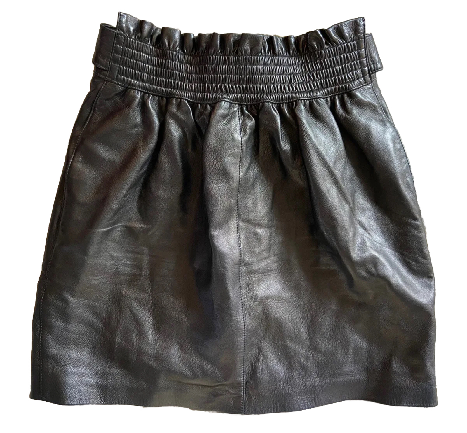 Minigonna SAINT LAURENT⚡Laccio superiore fiocco posteriore in pelle agnello taglia 38 Small