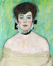 Gustav Klimt Unfinished Portrait of Amalie Zuckerkandl Giclee Canvas Print 8x10