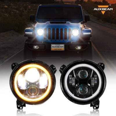 9'' Inch LED Headlights w/DRL for Jeep Wrangler JL/ 2019-2022 Jeep Gladiator JT