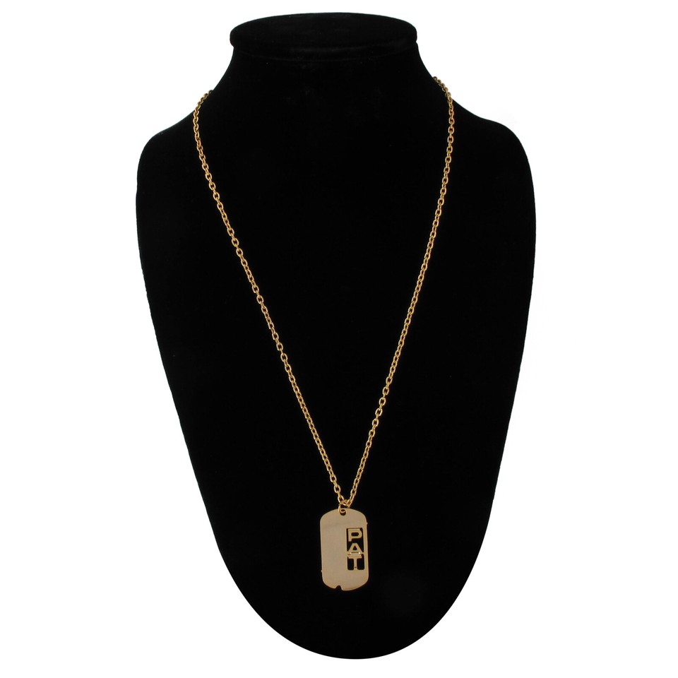 Vintage Mens Boys Gold Tone Pat Dog Tag Name Necklace 1 3 4 EBay vintage-mens-boys-gold-tone-pat-dog-tag-name-necklace-1-3-4-ebay