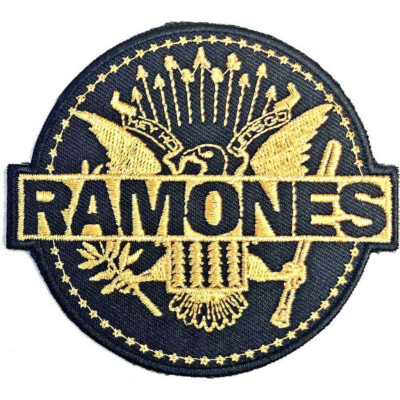 RAMONES - Gold Seal Aufnäher Patch OFFICIAL MERCHANDISE