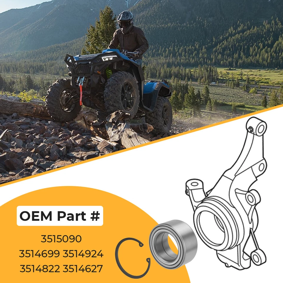 Front or Rear Wheel Bearings Heavy Duty for Polaris Sportsman 550 850 1000 09-22 - Image 4 of 4