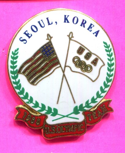 1996 OLYMPIC PIN 1988 SOUTH KOREA OLYMPIC GAMES PIN TEAM USA PIN