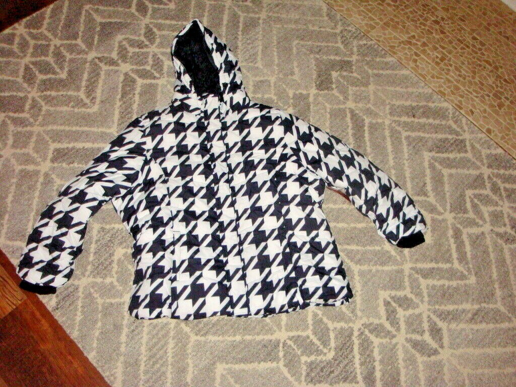 FADED GLORY Black \u0026 White Houndstooth 