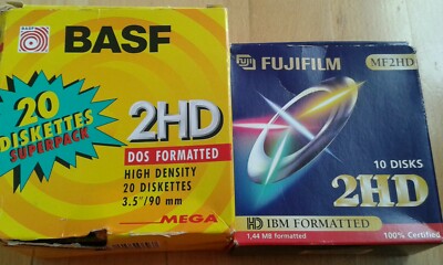 2 HD Disketten ( BASF 17 St., FUJI 3 St.)