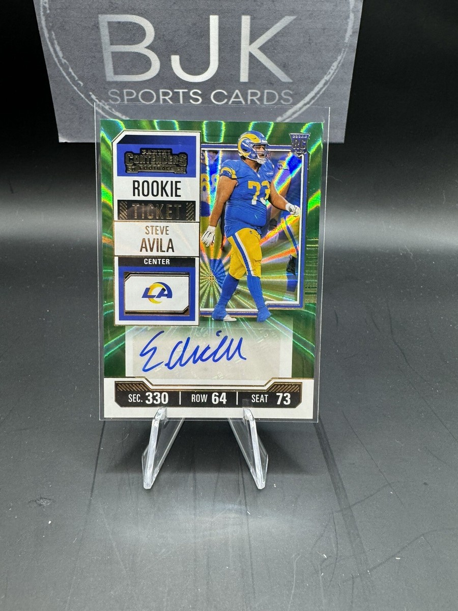 2023 Contenders Football Rookie Ticket Steve Avila Auto Green