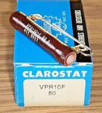 Clarostat VPR10F 50 Resistor 50 Ohm Vitreous Wirewound 10 Watt NOS