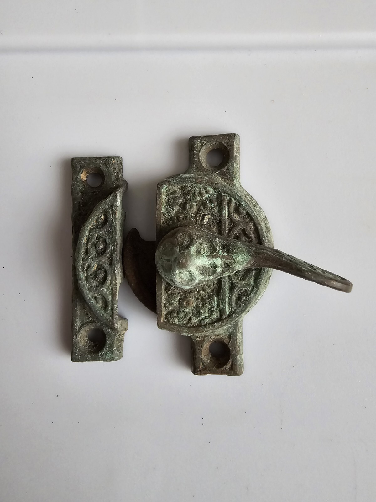 1880's Antique WINDOW SASH LOCKSET / LATCH Complete VICTORIAN Style ...