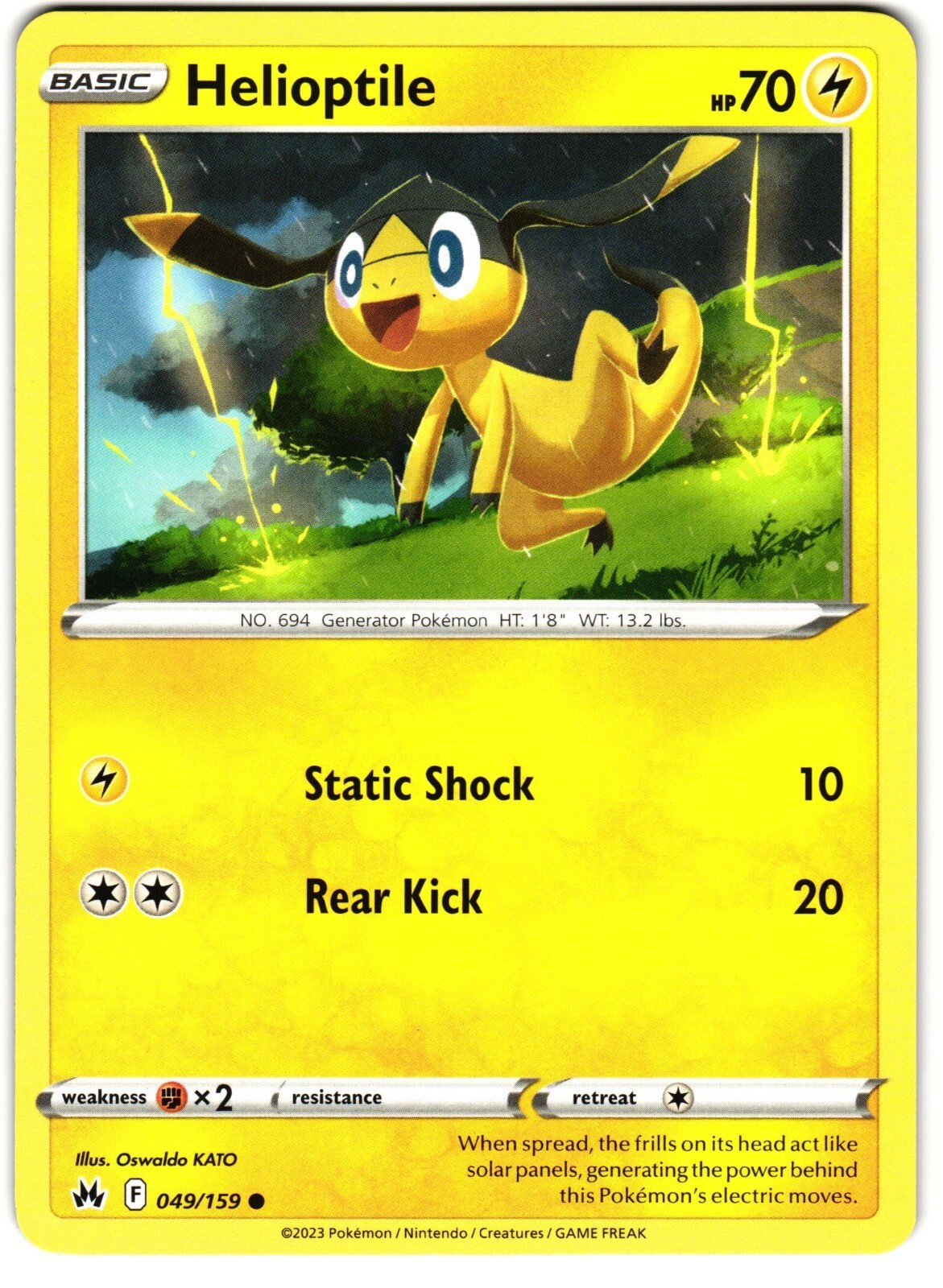Helioptile 49/159 Pokemon SWSH: Crown Zenith