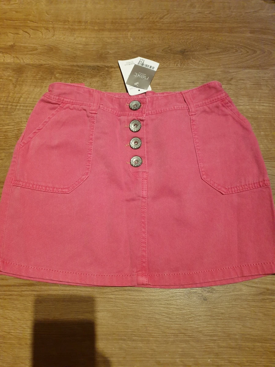 Pink denim top skirt size 14