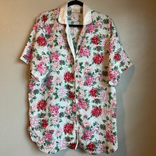 Victoria's Secret Vintage 90s Gold Label Night Gown Shirt Floral Size P Small