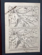 Franco-Prussian War,  Battle of Amiens (no 1 & 2 ) November 27/28, Antique print