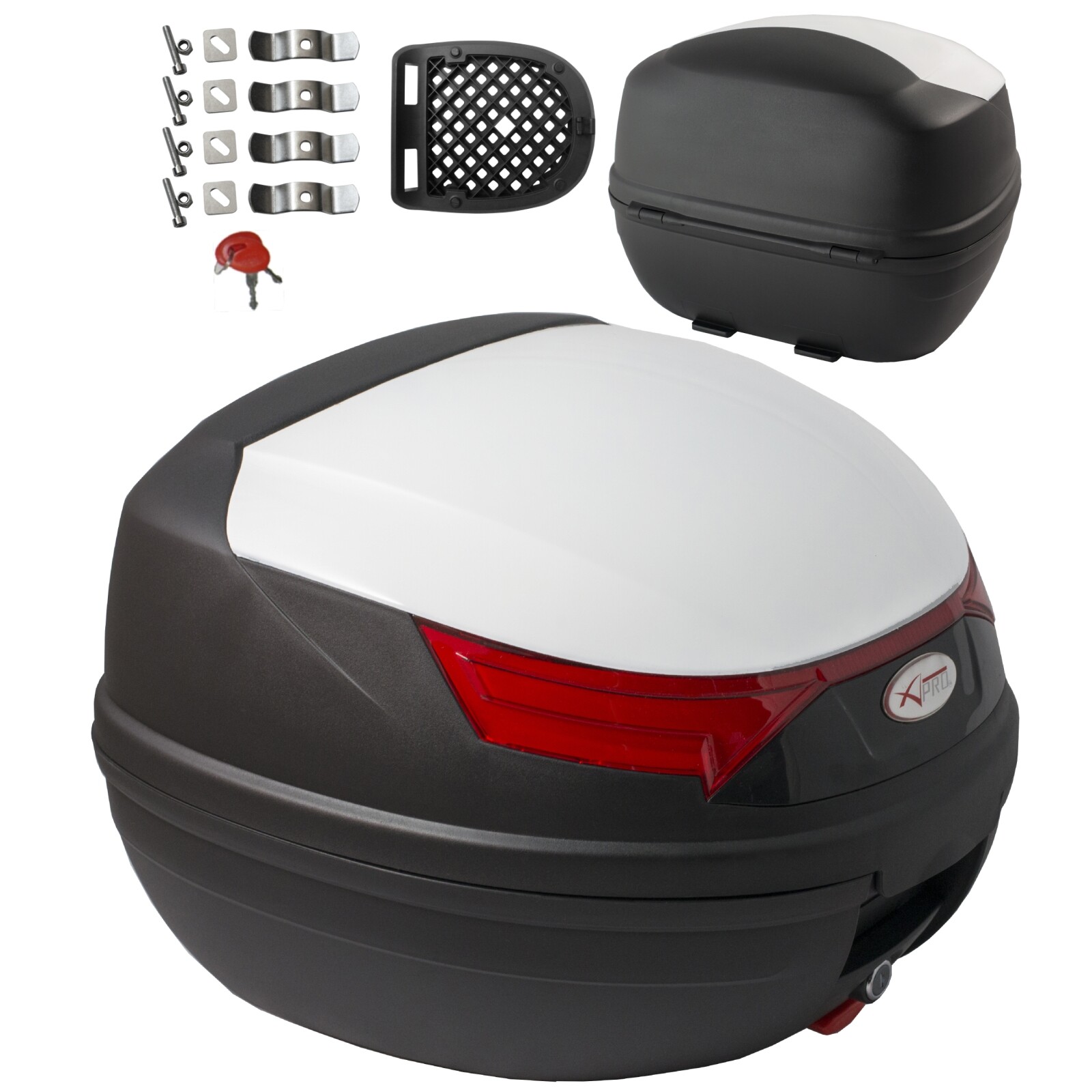 Top Case Box 32 LT Universal Motorbike Scooter Luggage Quad White