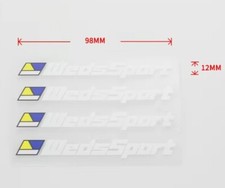 4 x WedsSport Racing Wheel Decals Sticker Whitefor RN05M SA90 Vinyl Heat Proof