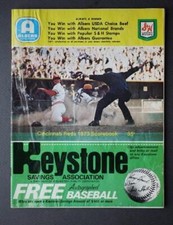 1973 Cincinnati Reds San Francisco Giants Scorecard Bench Rose Morgan Perez --