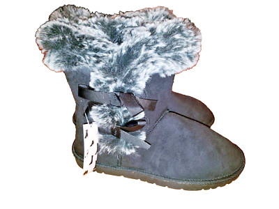 WFL Women's Snow Boots Classic Mid-calf Fur Lining Fashion Winter Boots size 9