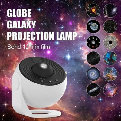 New LED Galaxy Projector Starry Night Light Moon Star Sky Nebula Projection Lamp