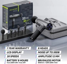 Relaxteo Percussion Muscle Massage Gun 100W 2500mAh Handheld Massage Gun 