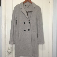 Jigsaw Womens Sz Small Gray Blazer Knit Wool Blend Jacket Cardigan Sweater Coat