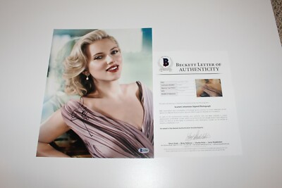 Scarlett Johansson サイン入り写真 COA付き SEXY SCARLETT JOHANSSON SIGNED 11x14 PHOTO BECKETT COA BLACK WIDOW