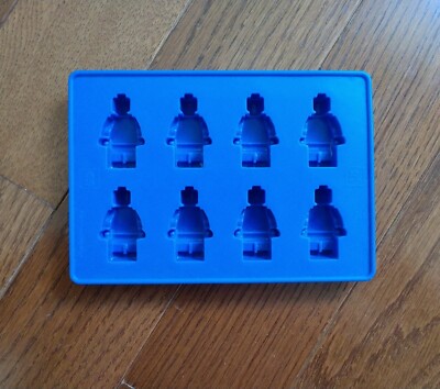 Lego Mini Figure Silicone Mold Tray Blue Chocolate Candy Ice Cubes Small 
