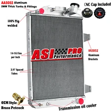 4-Row Aluminum Radiator Fits For 1930 Chevrolet Car Chevy V8 Conversion